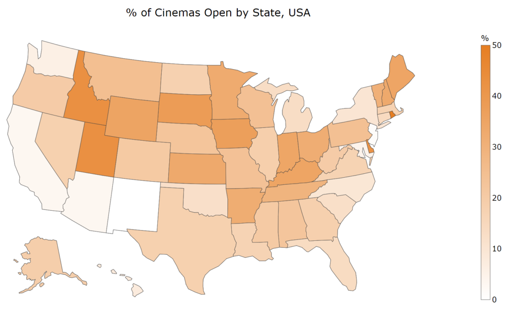 States Of Play: What is the Current Picture For Theaters Open Across the US? [Interactive]